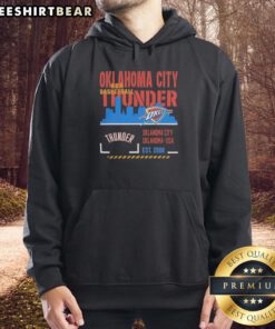 Premium Oklahoma City Thunder NBA Basketball 2026 hoodie in black, featuring team logo and stylish design for fans.
