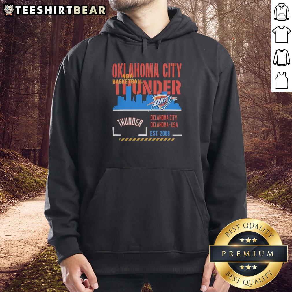 Premium Oklahoma City Thunder NBA Basketball 2026 hoodie in black, featuring team logo and stylish design for fans.