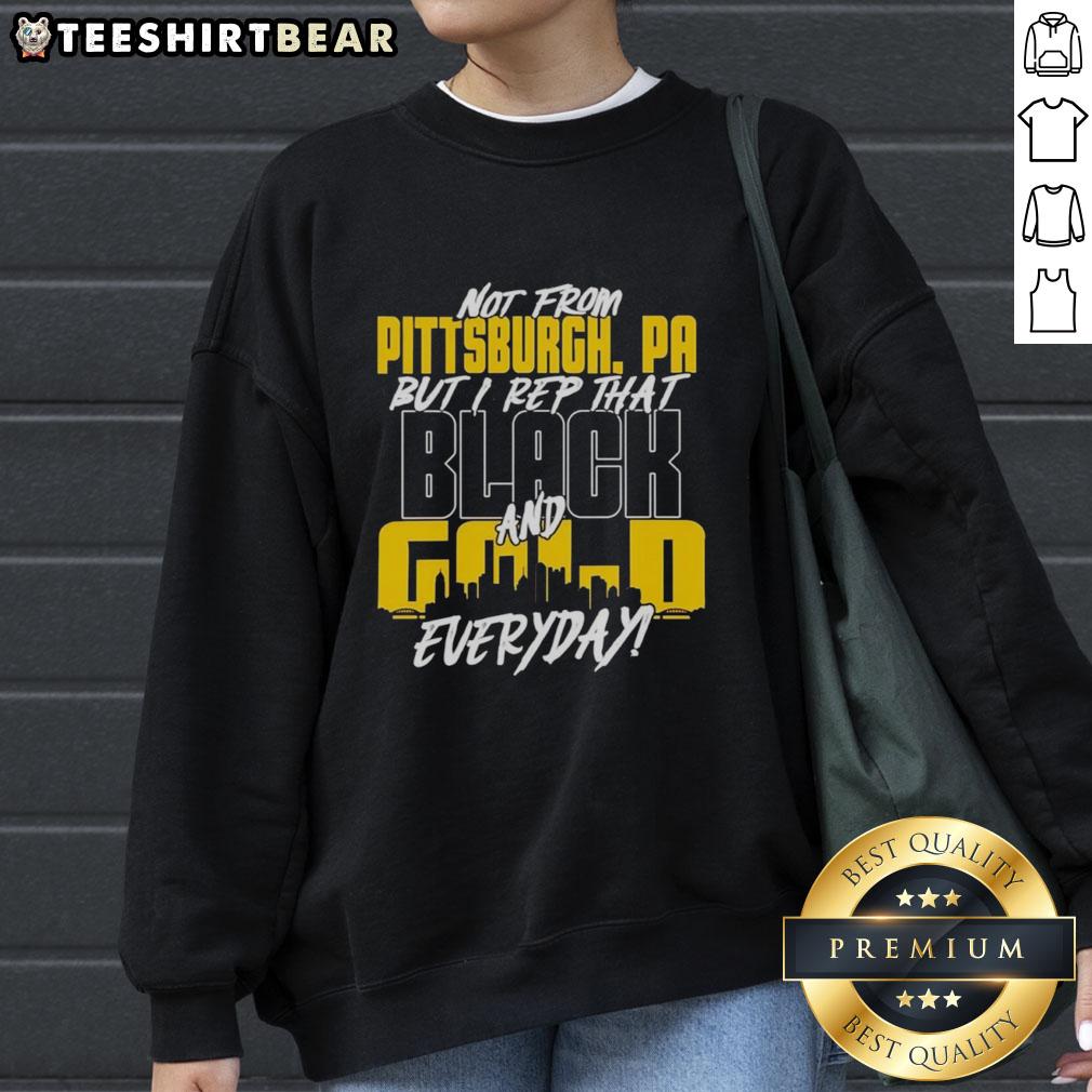 Premium Pittsburgh Steelers NFL sweatshirt in black and gold, perfect for fans showing team pride every day.