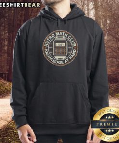 Premium Retro Math Club hoodie, established 1984, showcasing vintage style and knowledge at hand for math enthusiasts.