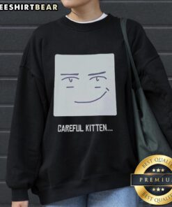 Premium Roblox Man sweatshirt featuring a playful kitten design, perfect for fans of gaming and cute apparel.