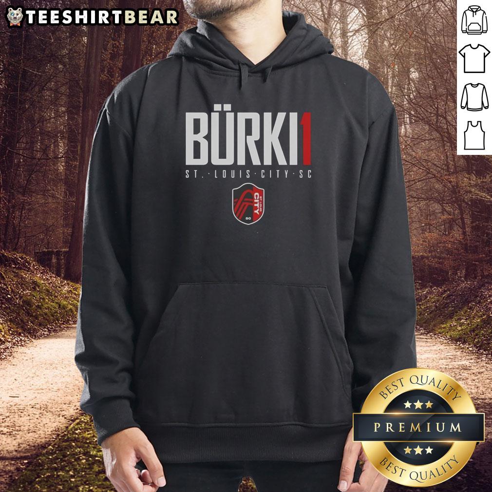 Premium Roman Burki St. Louis City SC Elite Hoodie showcasing vibrant team colors and logo, perfect for fans.