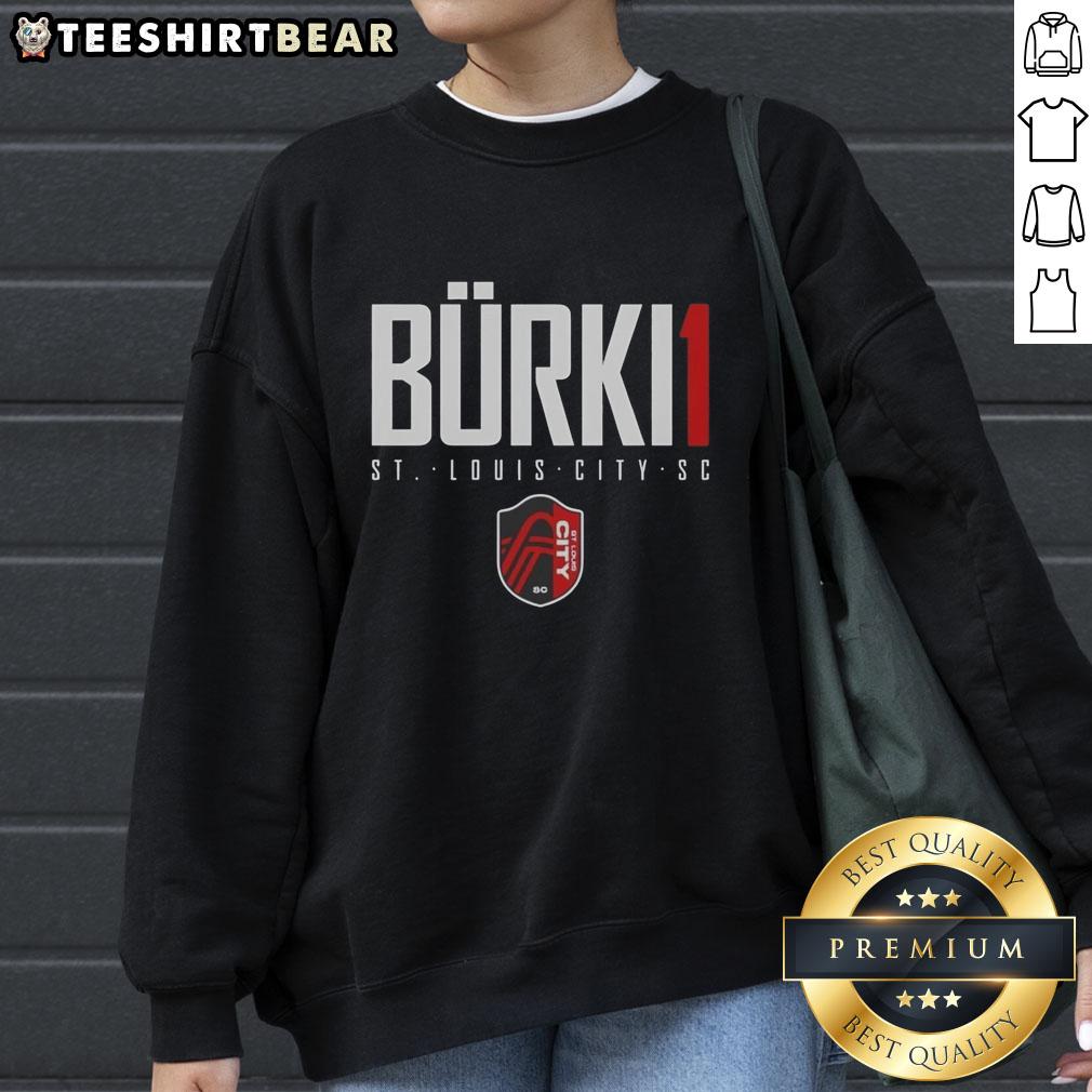 Alt Text: Premium Roman Burki St. Louis City SC Elite Sweatshirt featuring stylish design and comfortable fit for fans.