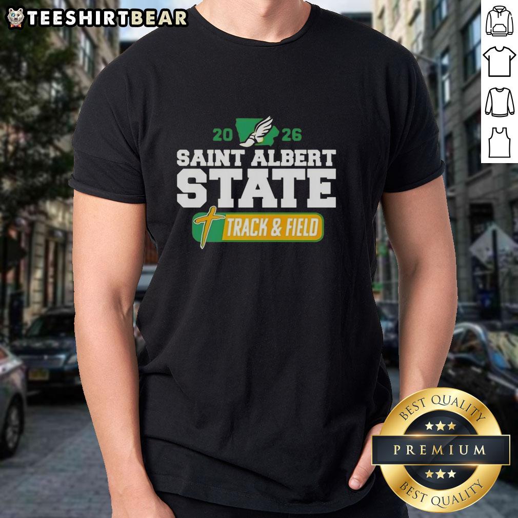 Premium Saint Albert State Track And Field 2026 T-Shirt featuring a vibrant design for athletes and fans.