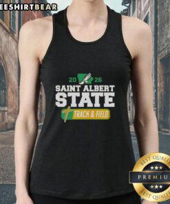 Premium Saint Albert State Track and Field 2026 tank top featuring vibrant colors and athletic design for performance wear.