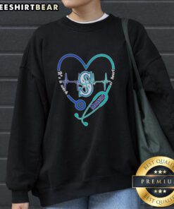 Premium Seattle Mariners Stethoscope Heartbeat sweatshirt, showcasing a unique design for fans and healthcare professionals.
