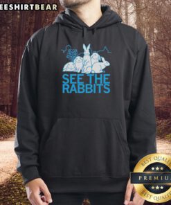 Premium See The Rabbits blue vintage hoodie featuring a stylish design and comfortable fit, perfect for casual wear.