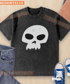 Alt Text: Vintage washed T-shirt featuring the Premium Sid Skull logo from Disney's Toy Story cartoon. Perfect for fans!