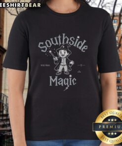 Premium Southside Magic Ladies Tee featuring a stylish design, perfect for casual wear and showcasing Southside pride.