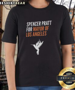 Premium Spencer Pratt for Mayor of Los Angeles ladies tee featuring bold design and vibrant colors for stylish support.
