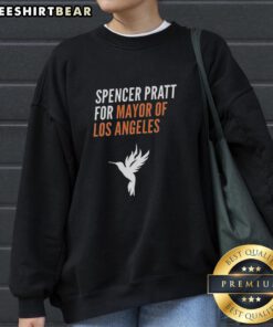 Premium Spencer Pratt for Mayor of Los Angeles sweatshirt featuring bold graphic design and stylish fit.
