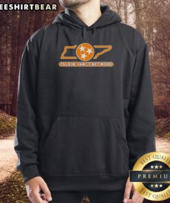 Premium Talkin' Vawls Network Tennessee Vols logo hoodie featuring bold team colors and design for fans.