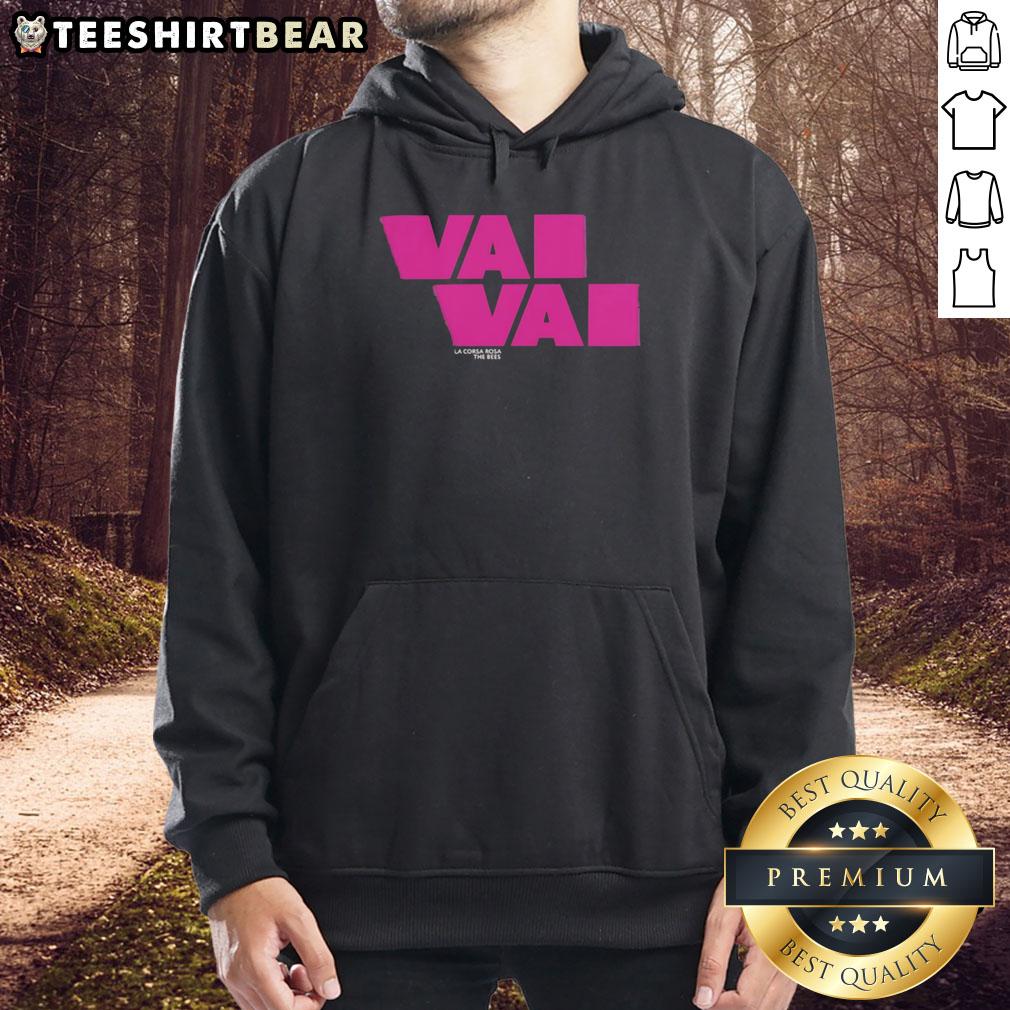 Premium Team Visma Lease a Bike Vai Vai La Corsa Rosa The Bees hoodie in vibrant colors, perfect for cycling enthusiasts.