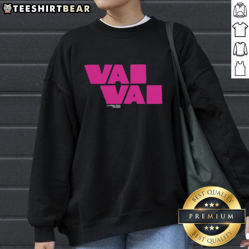 Premium Team Visma Lease A Bike Vai Vai La Corsa Rosa The Bees sweatshirt featuring vibrant cycling design.