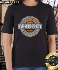 Premium Tennessee Volunteers Talkin' Vawls Ball Certified Realist Emblem on a stylish ladies tee.