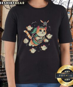 Premium The Legend Of Meow Ladies Tee featuring a playful cat graphic and stylish design for cat lovers.