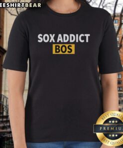 Premium Sox Addict Boston Ladies Tee featuring a stylish design perfect for passionate Boston Red Sox fans.
