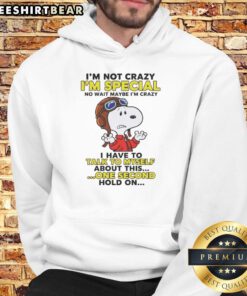 Funny hoodie design with the phrase 'Pretty I'm Not Crazy, I'm Special' showcasing a quirky style for unique personalities.