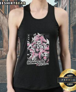 Alt Text: Pretty Ironmouse X Dokomi anime tank top featuring vibrant colors and unique design, perfect for anime fans.
