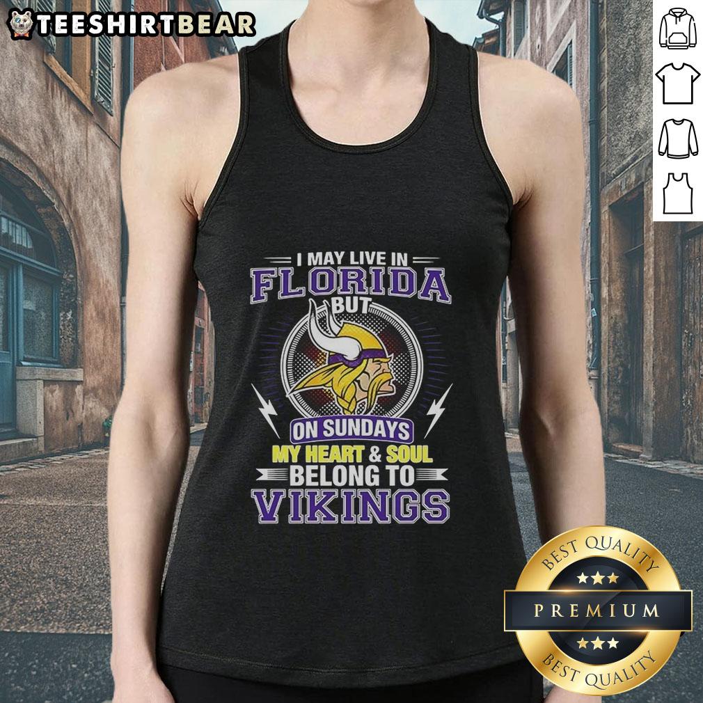 Pretty Minnesota Vikings NFL tank top, perfect for fans living in Florida, showcasing team pride and spirit on Sundays.