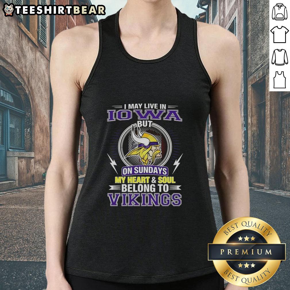 Pretty Minnesota Vikings NFL tank top showcasing team pride for fans in Iowa, perfect for game day.