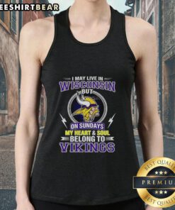 Pretty Minnesota Vikings NFL tank top for fans in Wisconsin, showcasing team pride on game days.