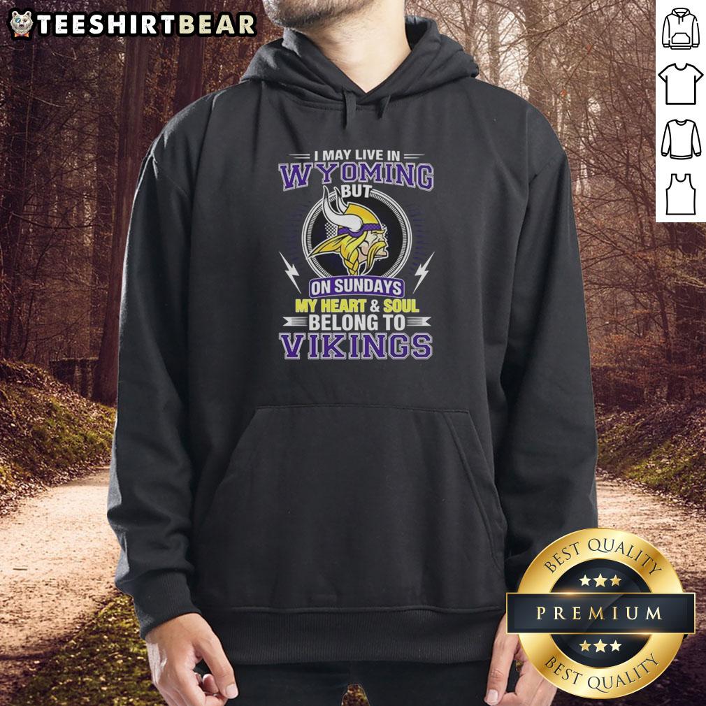 Cozy Minnesota Vikings hoodie showcasing team pride, perfect for fans living in Wyoming on game Sundays.