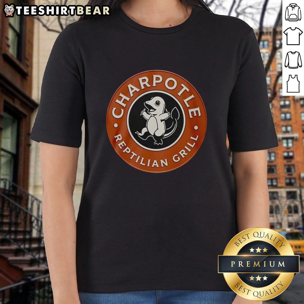 Pretty Pokemon Charpotle reptilian girl design on a stylish ladies tee, perfect for fans of unique Pokemon apparel.
