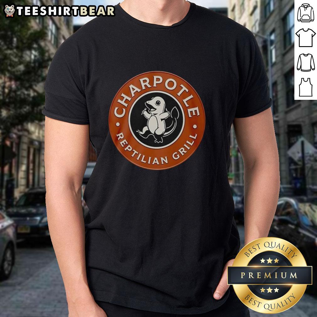 Pretty Pokemon Charpotle reptilian girl T-shirt featuring vibrant colors and unique design for fans of Pokemon apparel.