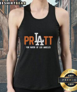 Spencer Pratt wearing a tank top promoting his candidacy for Mayor of Los Angeles, showcasing his unique campaign style.