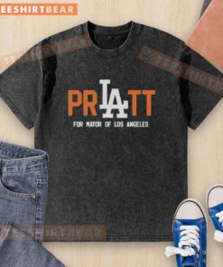 Spencer Pratt in a washed t-shirt promoting his campaign for Mayor of Los Angeles, showcasing his unique style and personality.