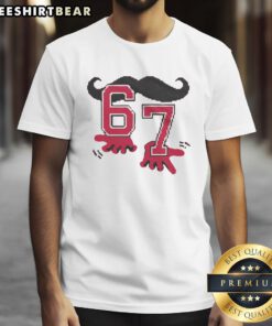 Top 6-7 8-Bit Baseball Celebration T-Shirt featuring retro gaming graphics and vibrant colors, perfect for baseball fans.