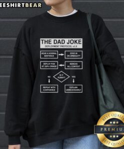 Cozy Top Dad Jokes Deployment Protocol Sweatshirt, perfect for fathers who love humor and comfort in their casual wear.