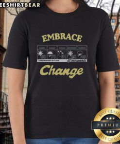 Top Embrace Change 5-Day Weather Outlook Cincinnati Ladies Tee featuring a stylish design for weather enthusiasts.