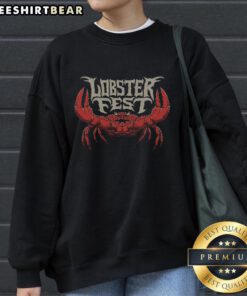 Cozy Top Lobster Fest sweatshirt featuring vibrant design, perfect for seafood lovers and festival enthusiasts.