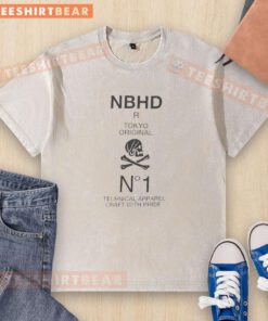 Top Louis Tomlinson Neighborhood Nbhd Tokyo Original NH-1 Skull Washed T-Shirt, featuring a stylish skull graphic design.