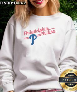 Cozy Top Philadelphia Phillies Soft As A Grape sweatshirt in red, perfect for fans supporting their team in style.