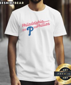 Alt Text: Top Philadelphia Phillies Soft As A Grape T-Shirt featuring team logo and comfortable fabric for fans.