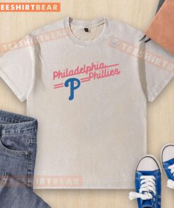 Top Philadelphia Phillies Soft As A Grape washed t-shirt in red, perfect for fans and casual wear.