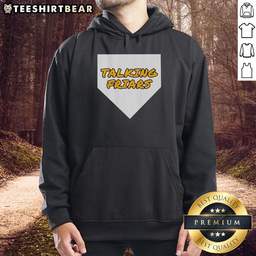 Alt Text: Top San Diego Padres Talking Friars logo hoodie featuring bold graphics and a comfortable fit for fans.