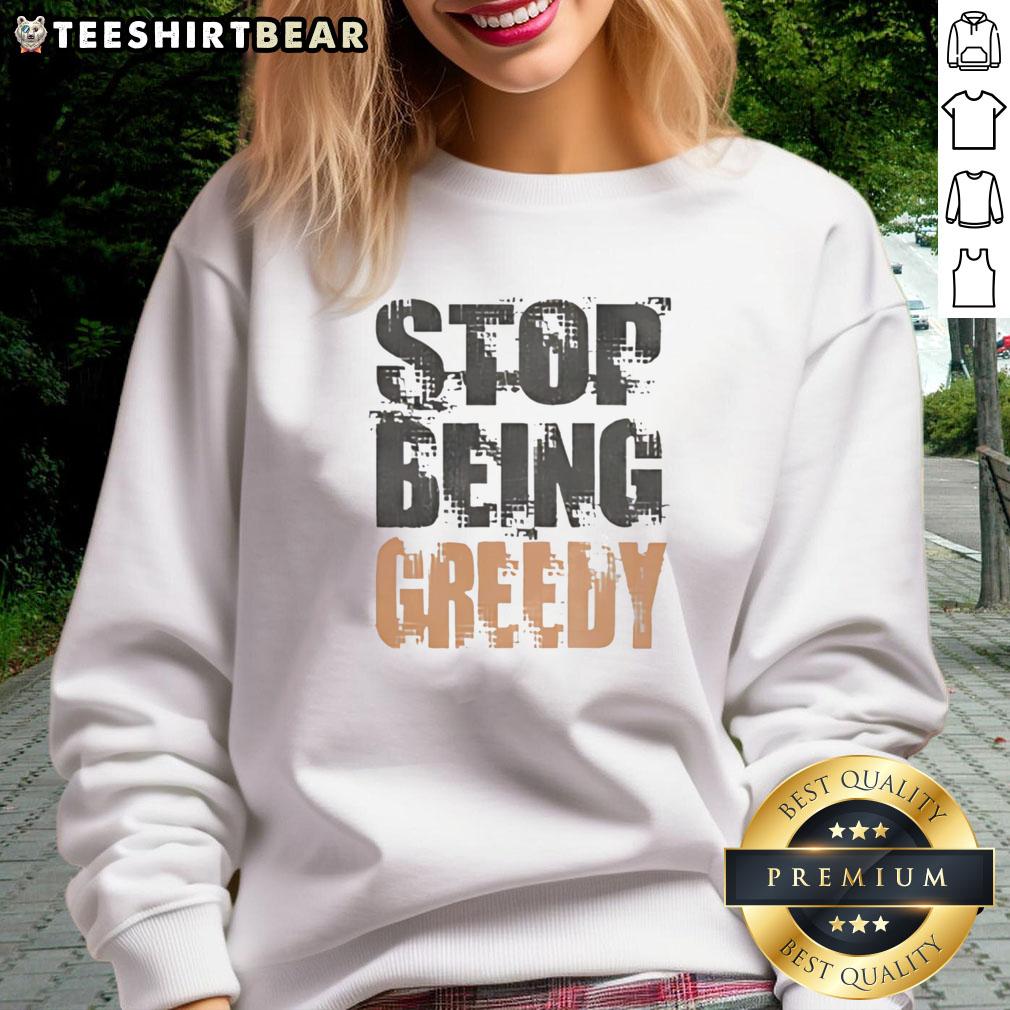 DMX retro sweatshirt featuring 'Top Stop Being Greedy' design, a stylish tribute to hip-hop culture and fashion.