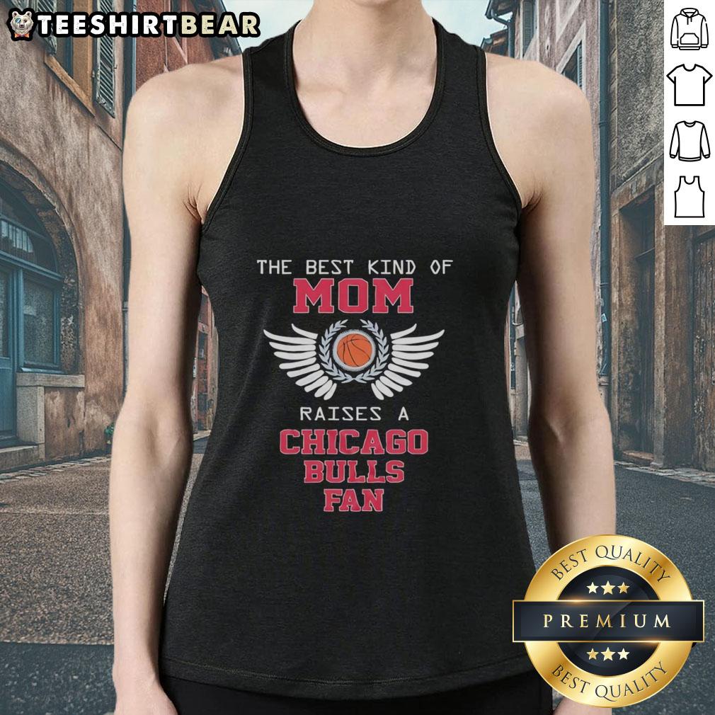 Top the Best Kind of Mom Raises a Chicago Bulls Fan tank top in vibrant red, perfect for proud moms and basketball fans.
