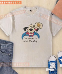 Top Underdog I've Come To Save The Day washed t-shirt featuring a playful design for casual wear.