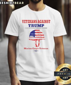 Alt Text: Top Veterans Against Draft Dodger In Chief T-Shirt featuring a Marine Corps Veteran design for patriotic supporters.