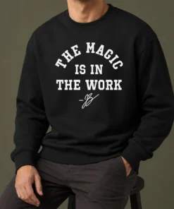 Awesome Ben Stiller Jalen Brunson The Magic Is In The Work Signature Sweater