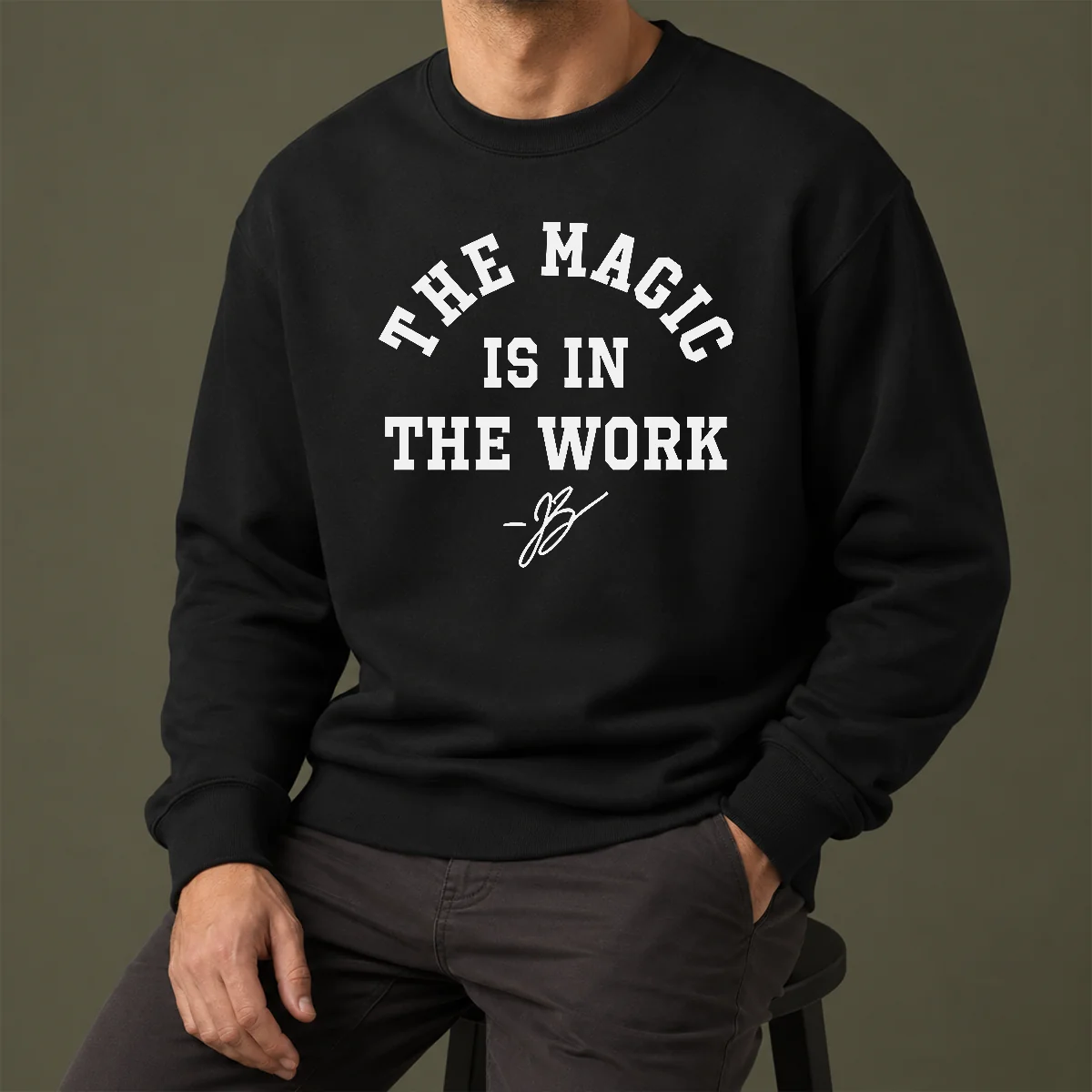 Awesome Ben Stiller Jalen Brunson The Magic Is In The Work Signature Sweater
