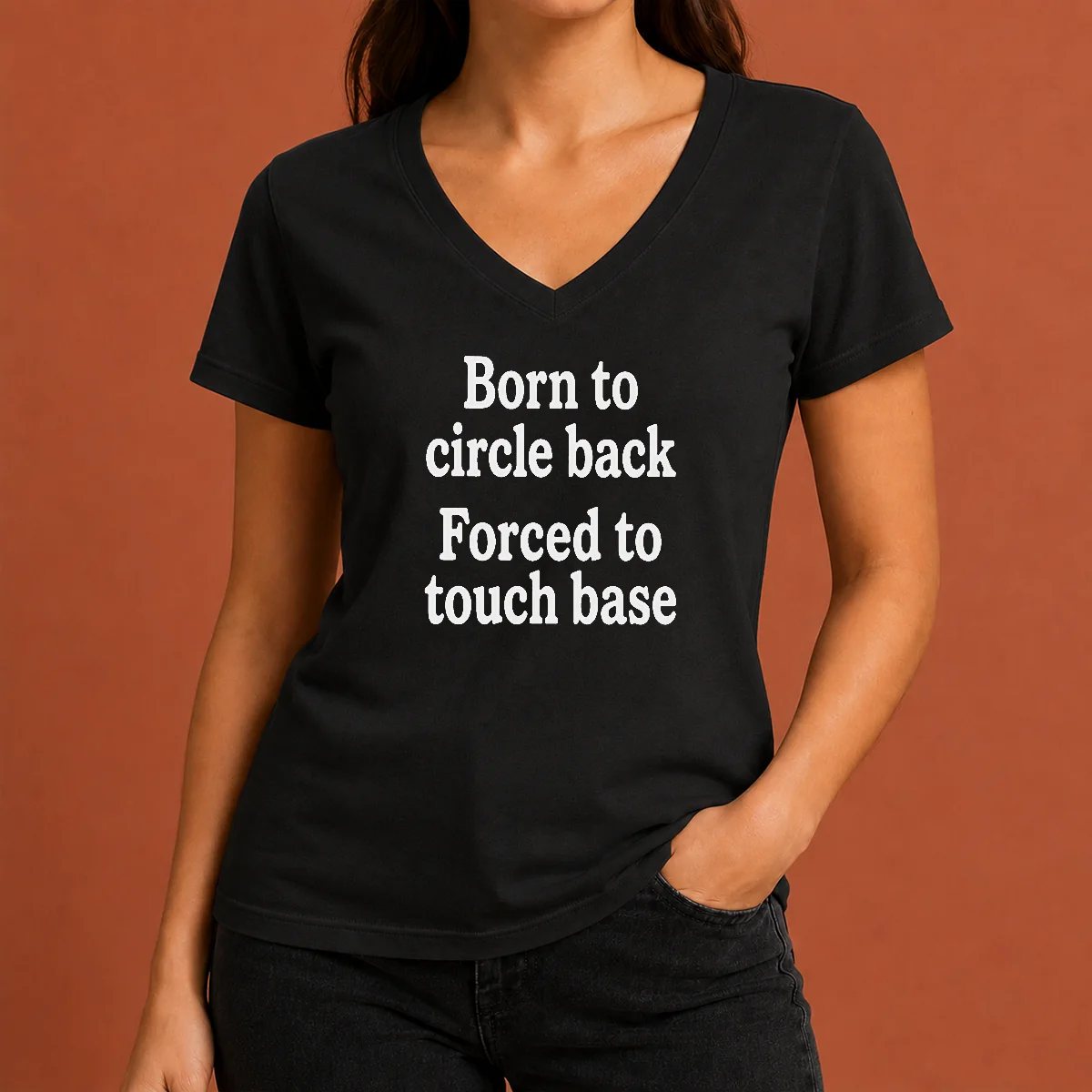 Awesome Born To Circle Back Forced V-Neck Shirt Awesome Born To Circle Back Forced V-Neck Shirt