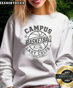 Awesome Campus Basketball Lady Colts Team Camp 2026 Sweatshirt in navy blue with vibrant team logo