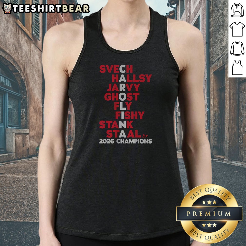 Awesome Carolina Hockey Names 2026 Champs Shirt on Tank Top Awesome Carolina Hockey Names 2026 Champs Shirt shown as a tank top preview