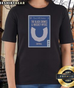 Awesome Forest Hills Two Rock Acts Horseshoe Stadium June Southall Concert Poster Art Ladies Shirt in white, featuring vintage concert poster graphic